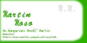 martin moso business card